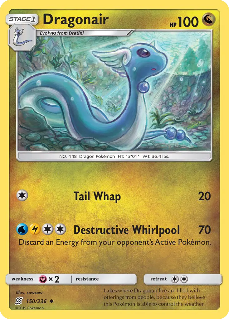Dragonair Uncommon Pokemon card #150 from Unified Minds