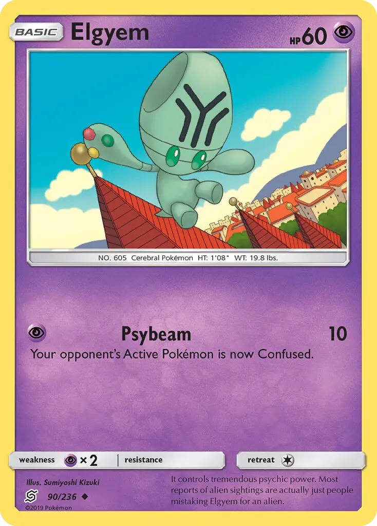 Elgyem Uncommon Pokemon card #90 from Unified Minds