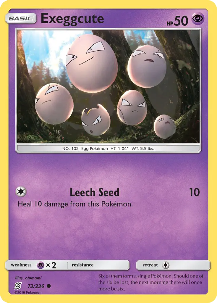 Exeggcute Common Pokemon card #73 from Unified Minds