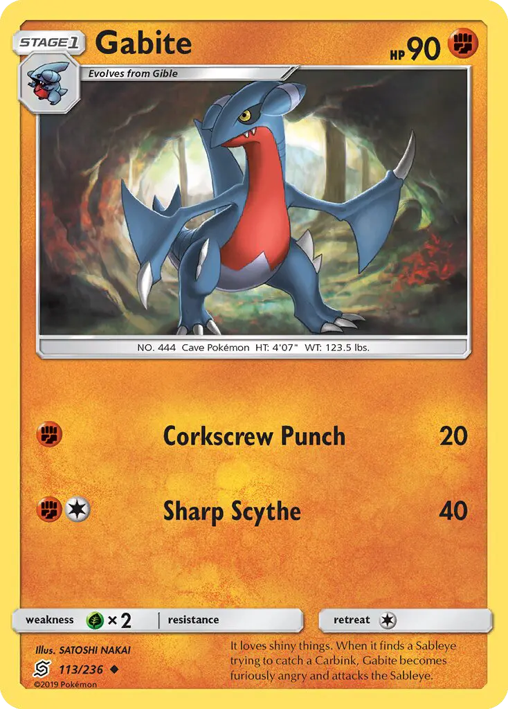 Gabite Uncommon Pokemon card #113 from Unified Minds
