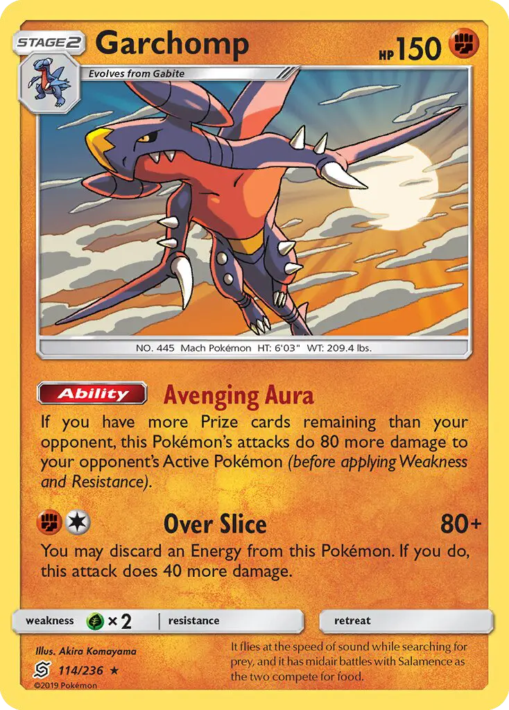 Garchomp Rare Pokemon card #114 from Unified Minds