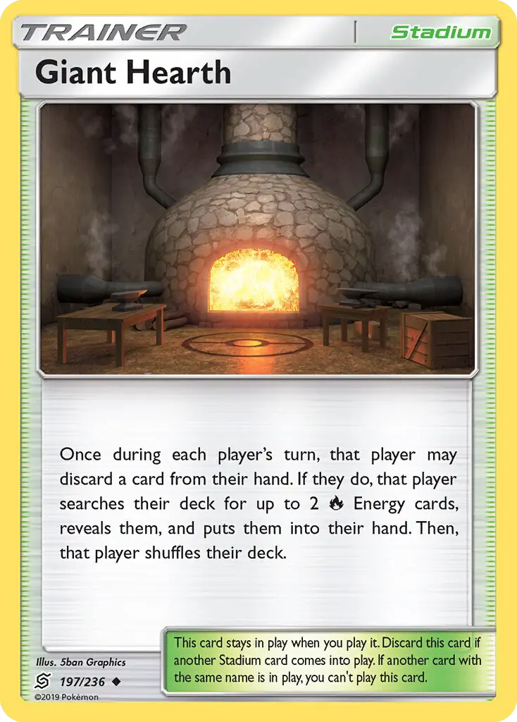 Giant Hearth Uncommon Pokemon card #197 from Unified Minds