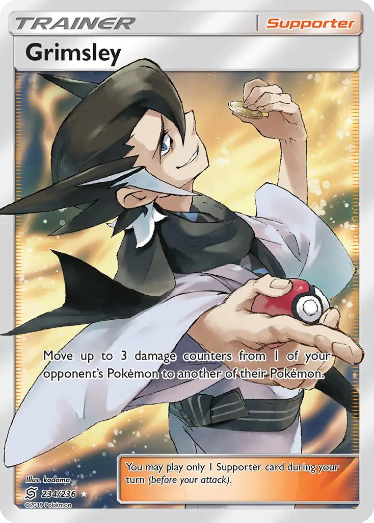 Grimsley Ultra Rare Pokemon card #234 from Unified Minds