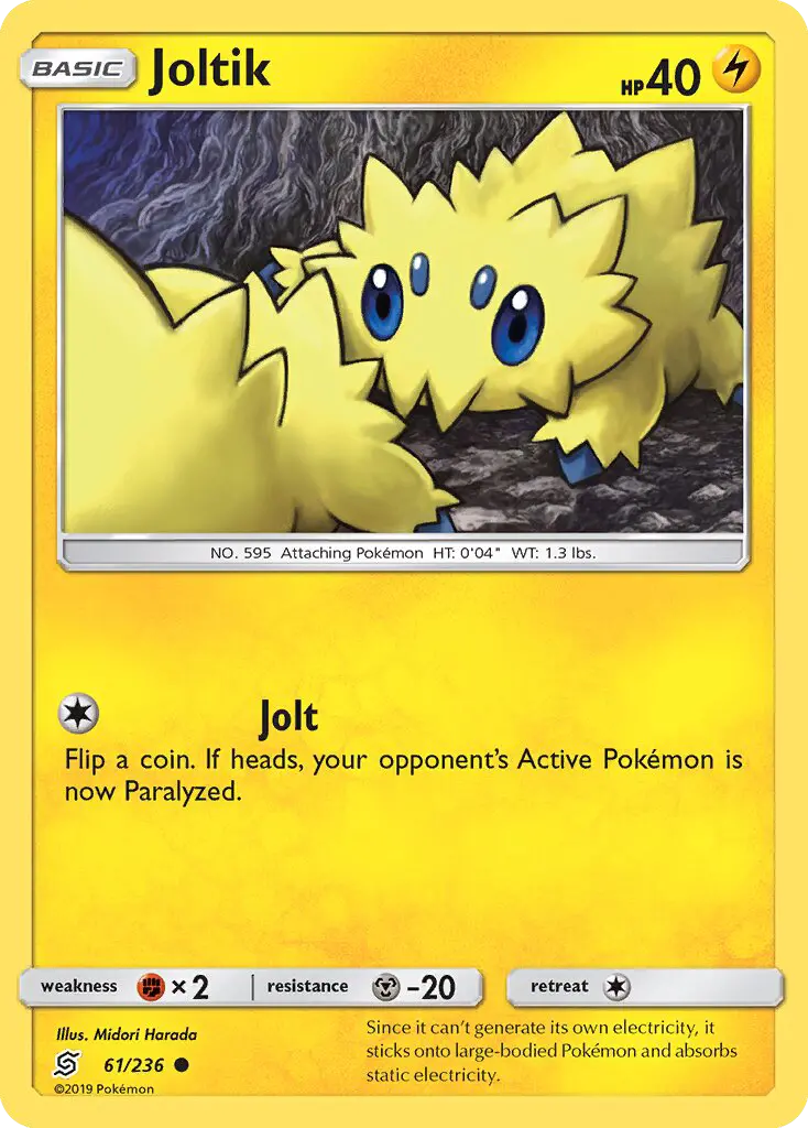 Joltik Common Pokemon card #61 from Unified Minds