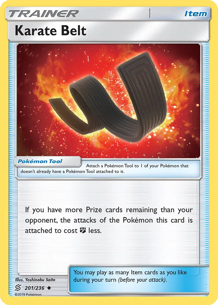 Karate Belt Uncommon Pokemon card #201 from Unified Minds