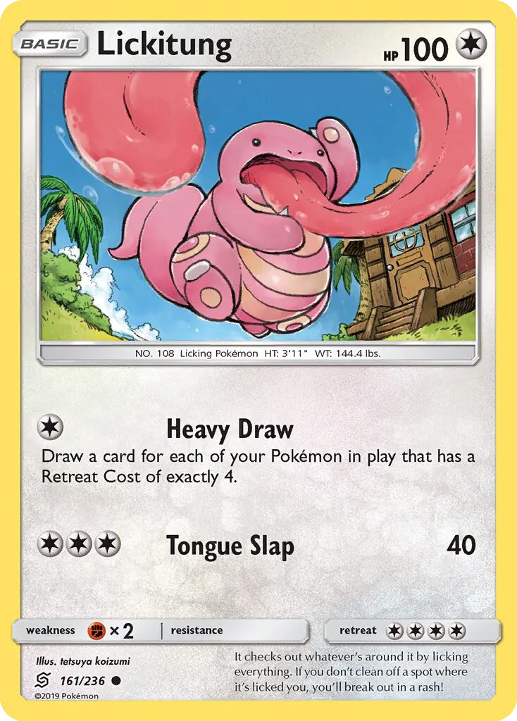 Lickitung Common Pokemon card #161 from Unified Minds