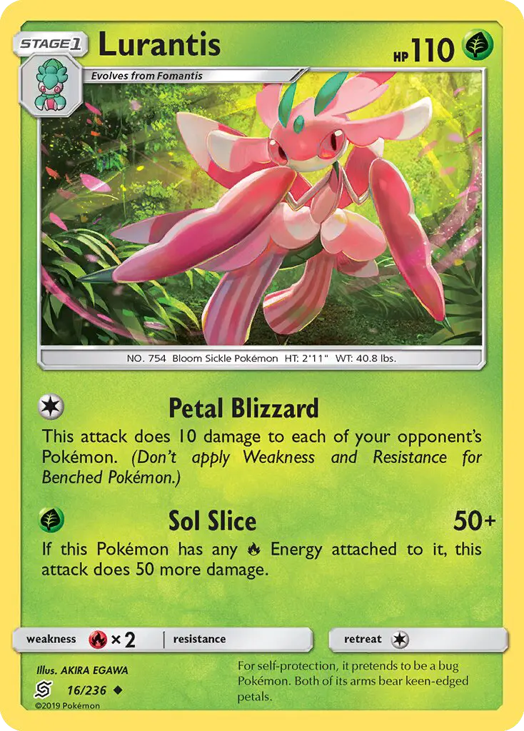Lurantis Uncommon Pokemon card #16 from Unified Minds