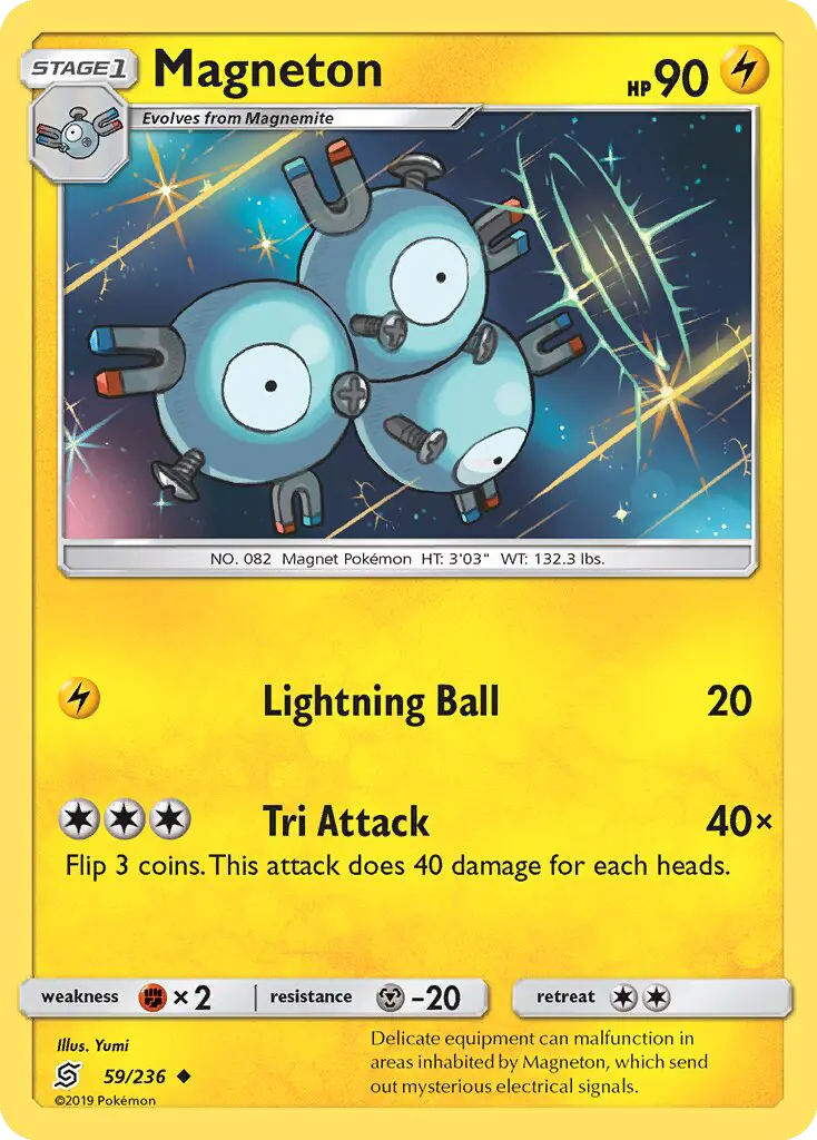 Magneton Uncommon Pokemon card #59 from Unified Minds