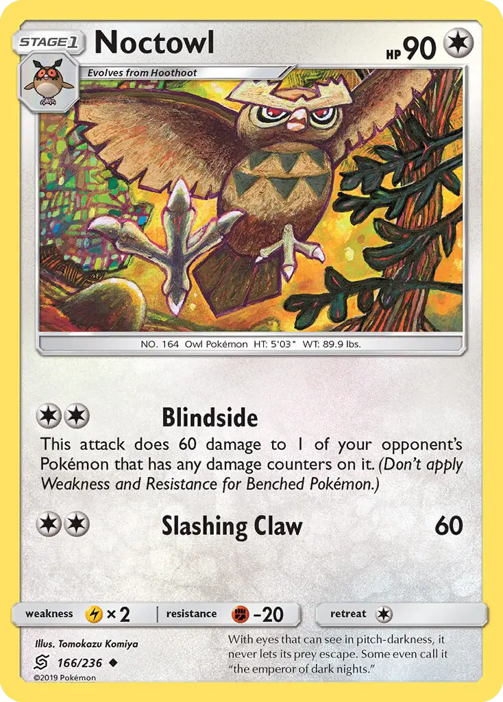Noctowl Uncommon Pokemon card #166 from Unified Minds