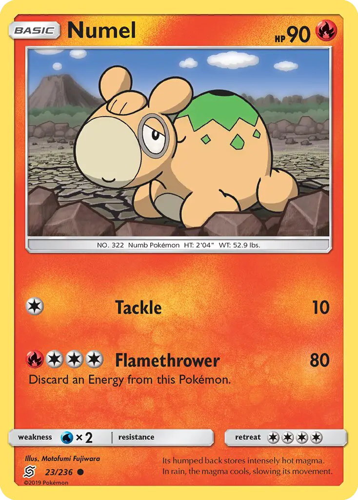 Numel Common Pokemon card #23 from Unified Minds