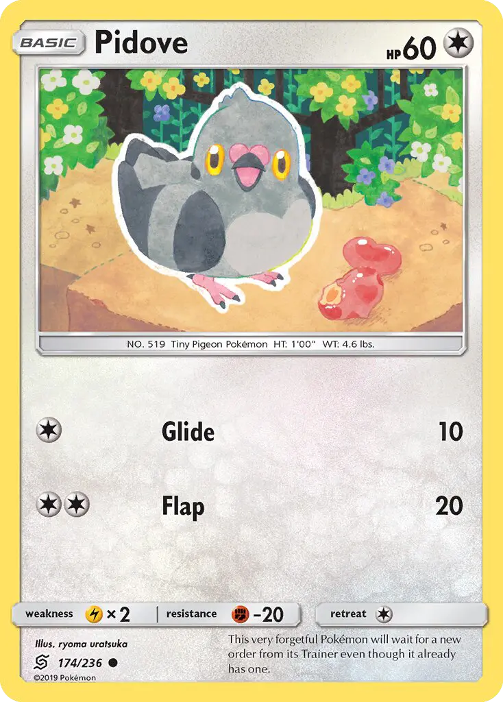 Pidove Common Pokemon card #174 from Unified Minds