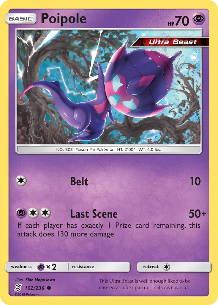 Poipole Common Pokemon card #102 from Unified Minds
