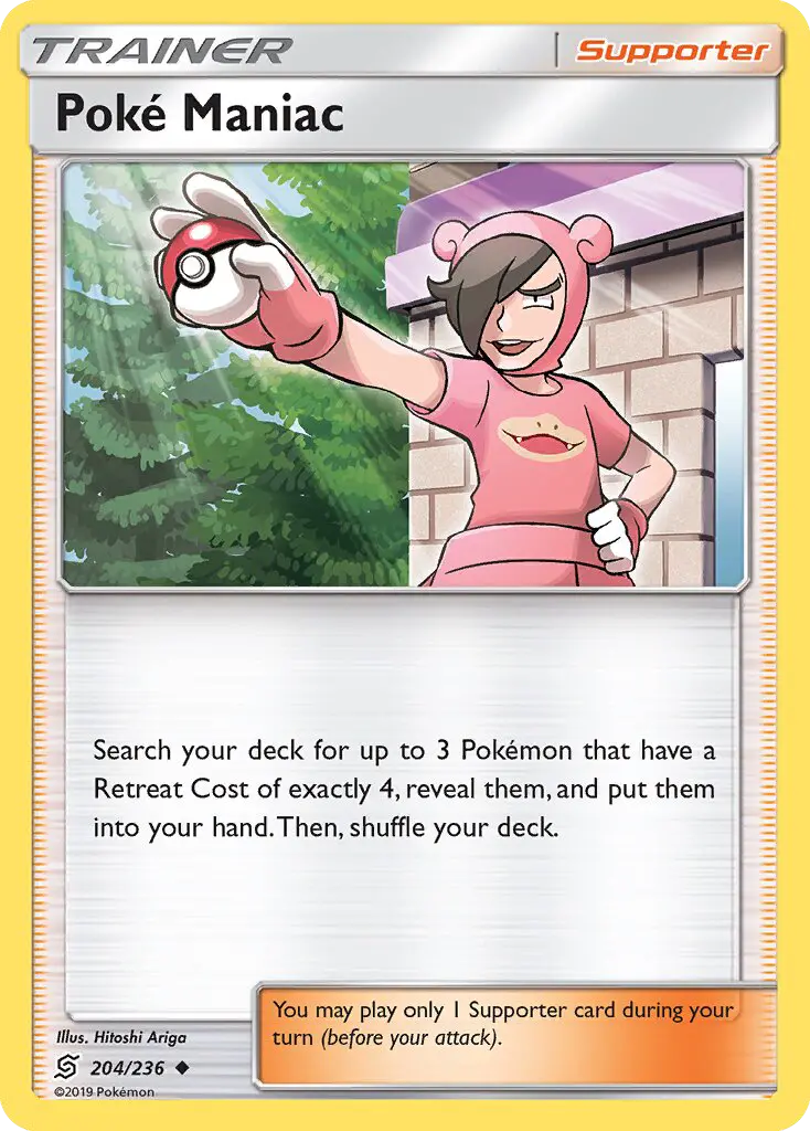 Poké Maniac Uncommon Pokemon card #204 from Unified Minds