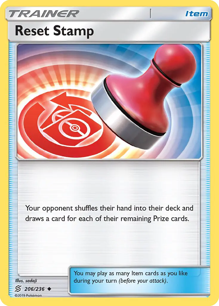 Reset Stamp Uncommon Pokemon card #206 from Unified Minds