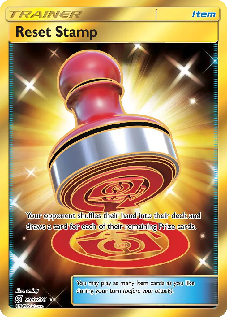 Reset Stamp Secret Rare Pokemon card #253 from Unified Minds