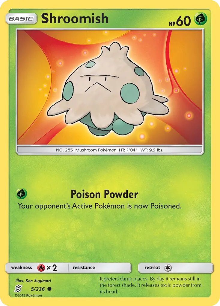 Shroomish Common Pokemon card #5 from Unified Minds