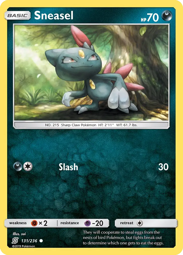 Sneasel Common Pokemon card #131 from Unified Minds