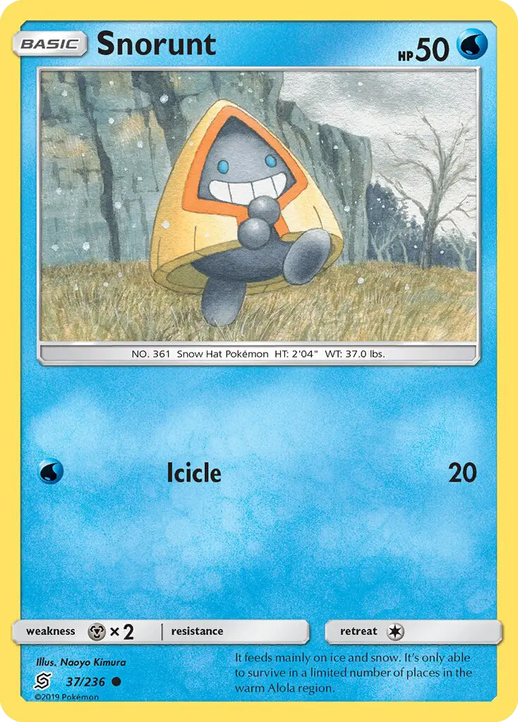 Snorunt Common Pokemon card #37 from Unified Minds