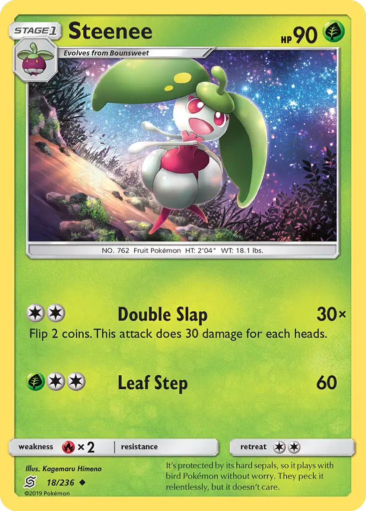 Steenee Uncommon Pokemon card #18 from Unified Minds