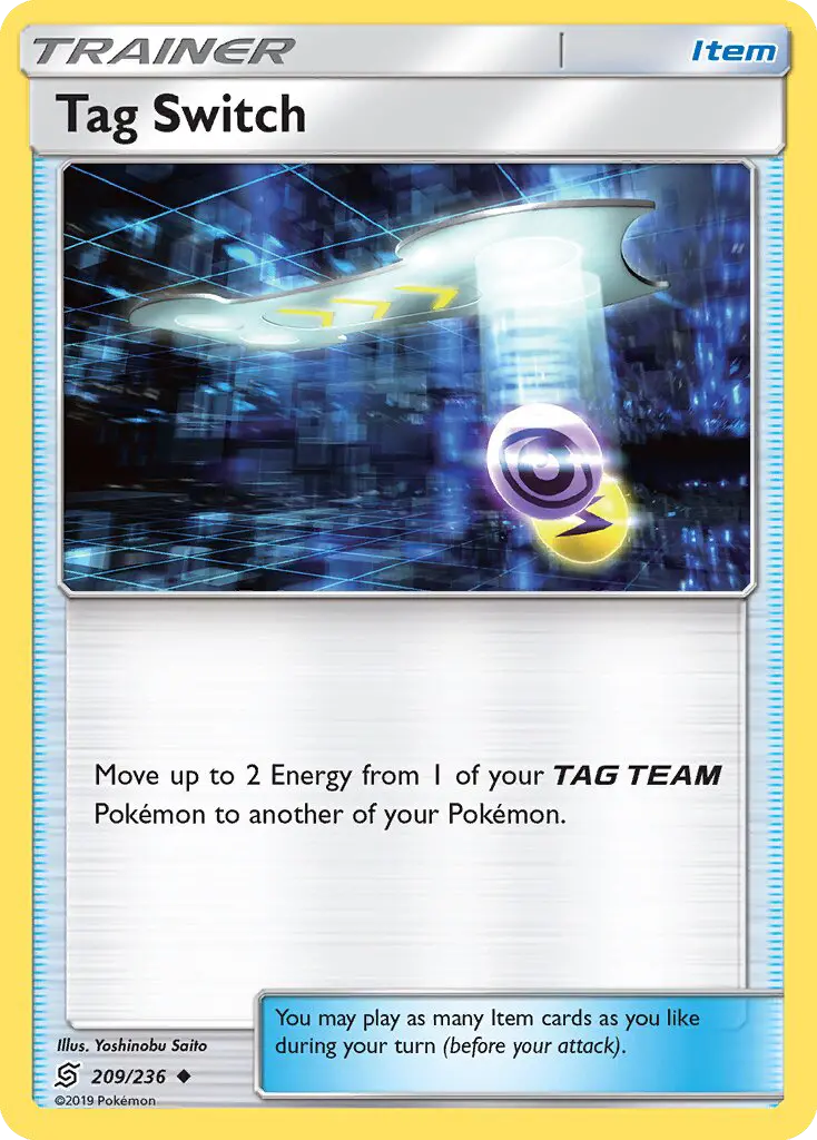 Tag Switch Uncommon Pokemon card #209 from Unified Minds