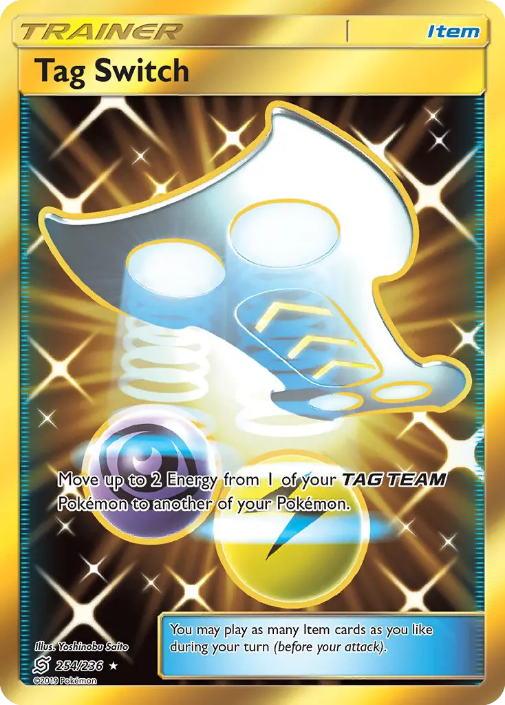 Tag Switch Secret Rare Pokemon card #254 from Unified Minds