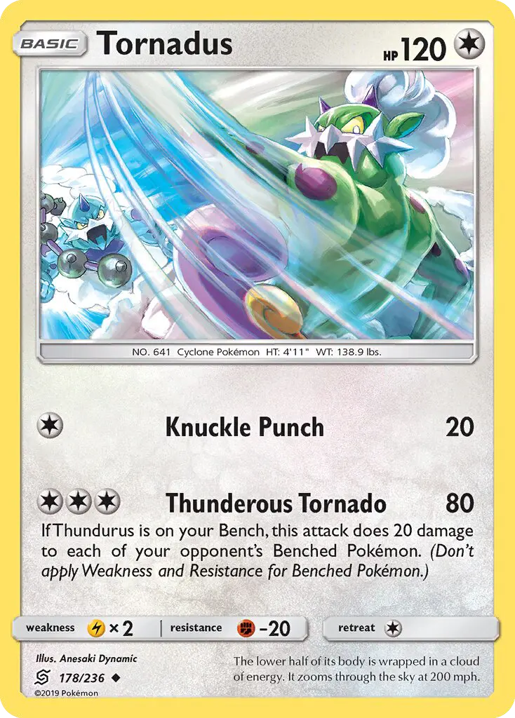 Tornadus Uncommon Pokemon card #178 from Unified Minds