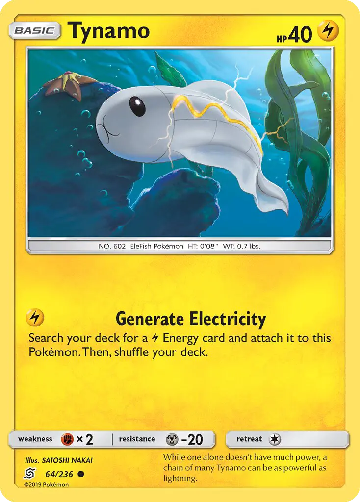 Tynamo Common Pokemon card #64 from Unified Minds