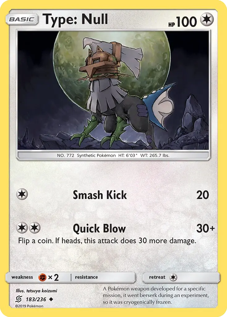 Type: Null Uncommon Pokemon card #183 from Unified Minds