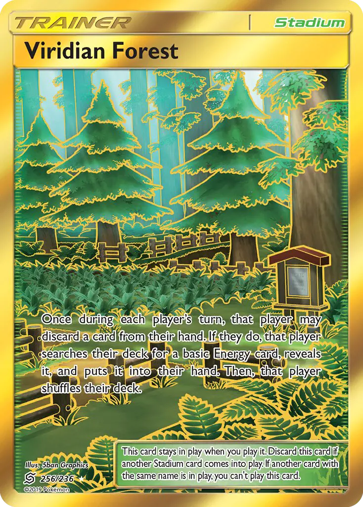 Viridian Forest Secret Rare Pokemon card #256 from Unified Minds