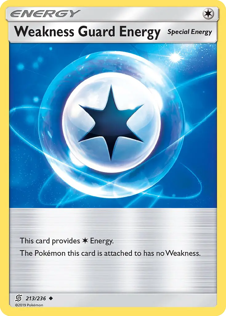 Weakness Guard Energy Uncommon Pokemon card #213 from Unified Minds
