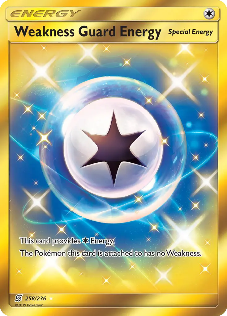 Weakness Guard Energy Secret Rare Pokemon card #258 from Unified Minds