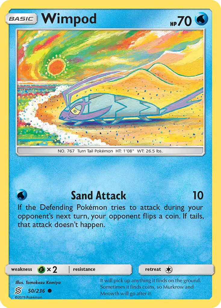 Wimpod Common Pokemon card #50 from Unified Minds