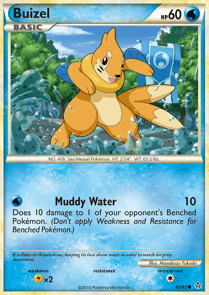 Buizel Common Pokemon card #45 from Unleashed