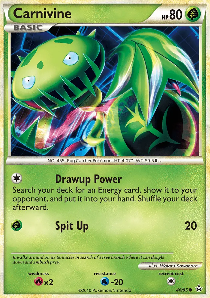Carnivine Common Pokemon card #46 from Unleashed