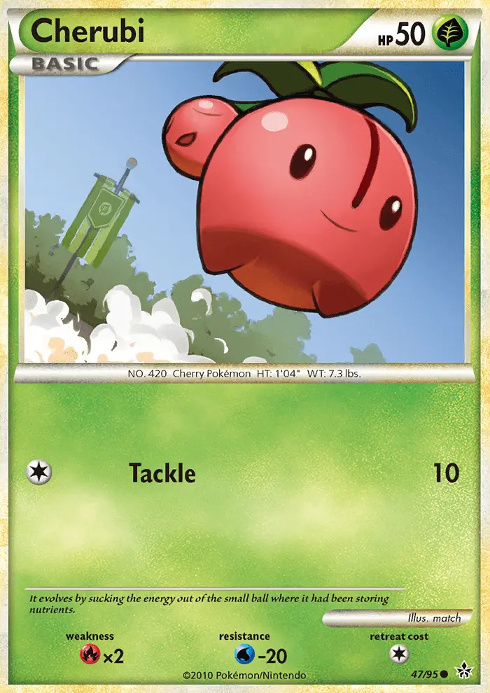 Cherubi Common Pokemon card #47 from Unleashed