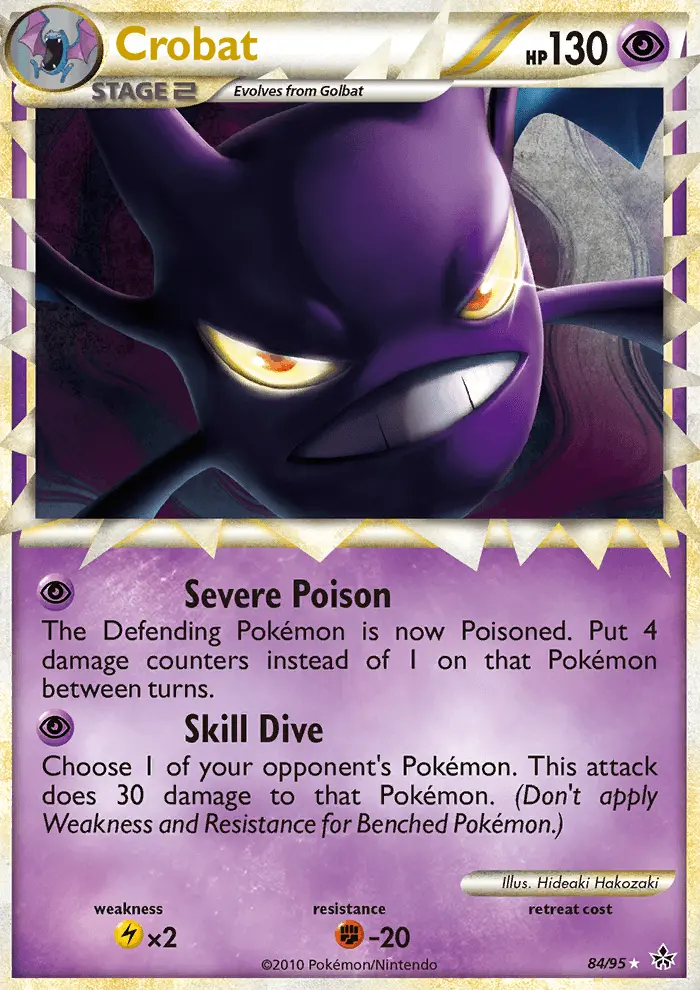 Crobat Rare PRIME Pokemon card #84 from Unleashed