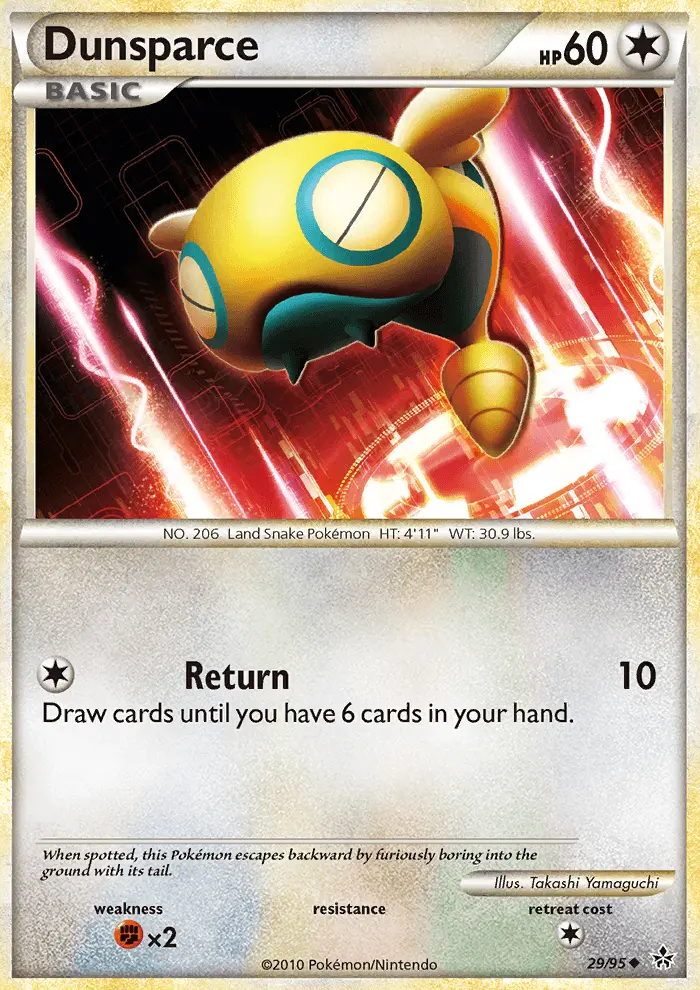 Dunsparce Uncommon Pokemon card #29 from Unleashed