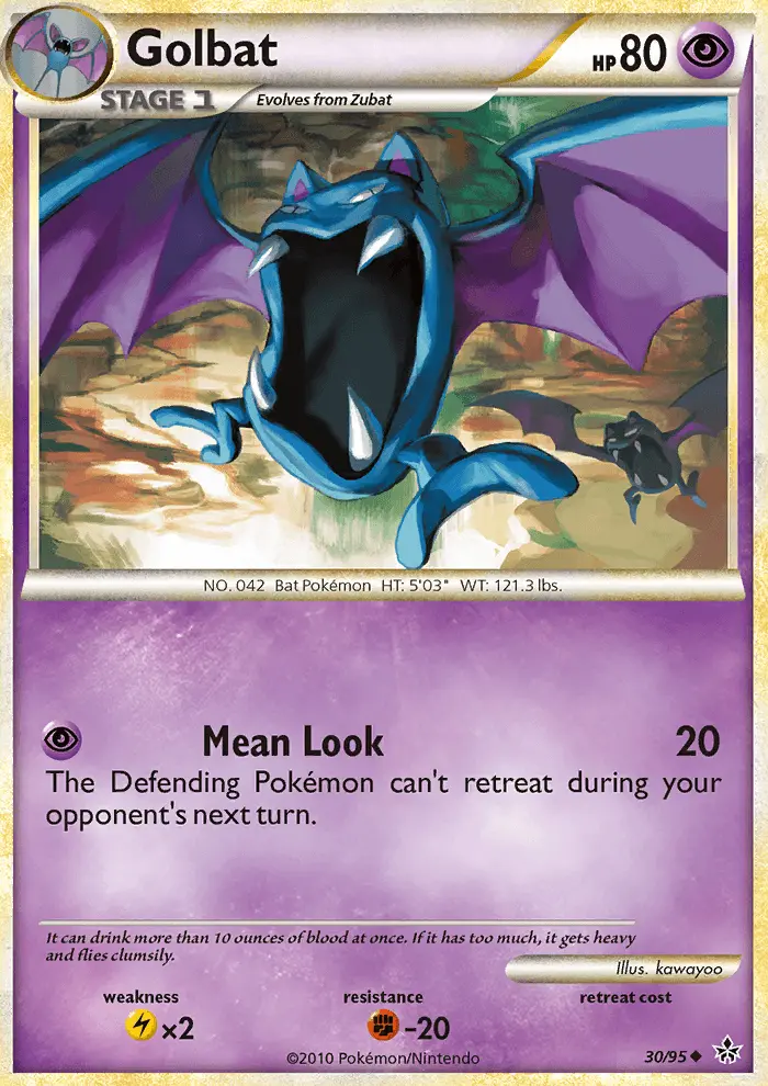 Golbat Uncommon Pokemon card #30 from Unleashed