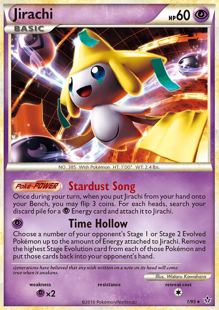 Jirachi Rare Holo Pokemon card #1 from Unleashed