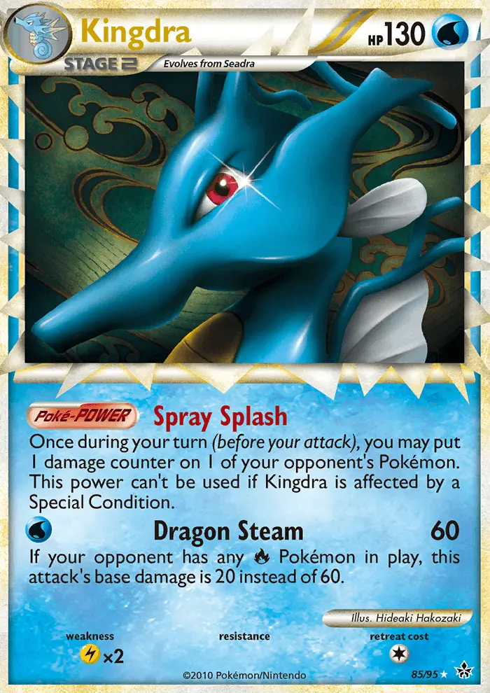 Kingdra Rare PRIME Pokemon card #85 from Unleashed