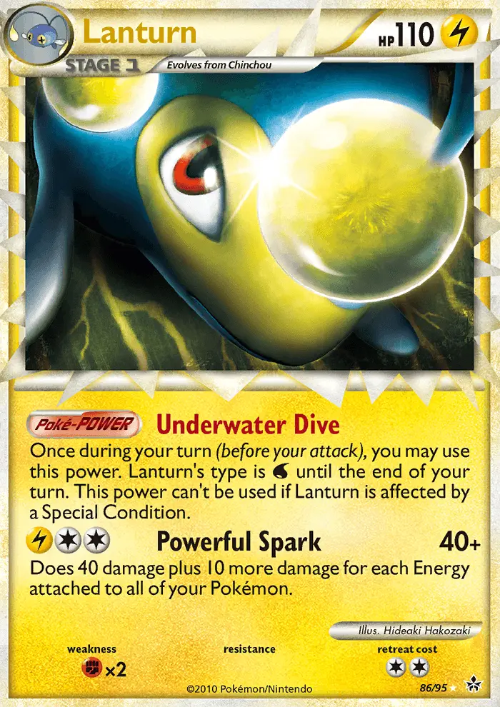 Lanturn Rare PRIME Pokemon card #86 from Unleashed