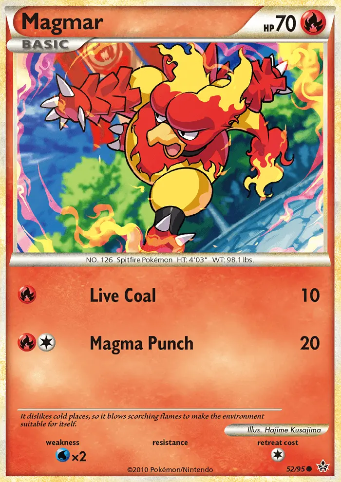 Magmar Common Pokemon card #52 from Unleashed