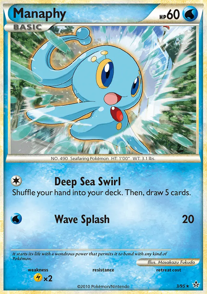 Manaphy Rare Holo Pokemon card #3 from Unleashed