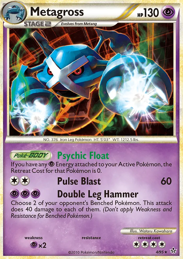 Metagross Rare Holo Pokemon card #4 from Unleashed