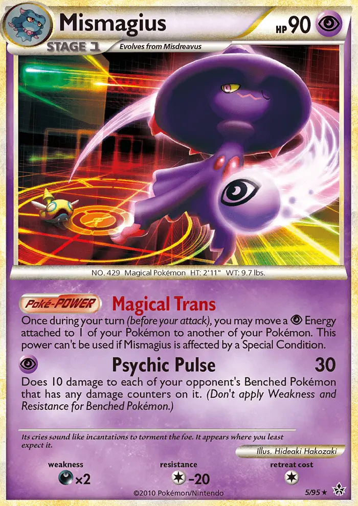 Mismagius Rare Holo Pokemon card #5 from Unleashed