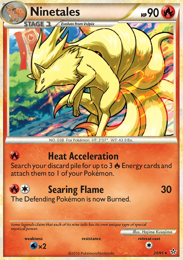 Ninetales Rare Pokemon card #20 from Unleashed