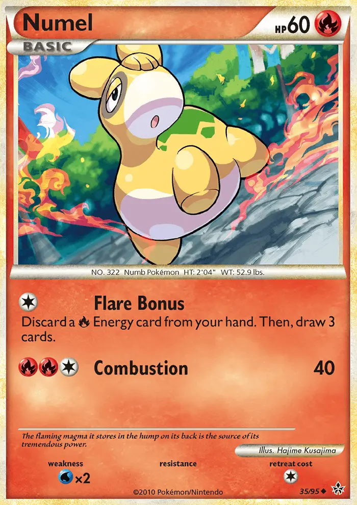Numel Uncommon Pokemon card #35 from Unleashed