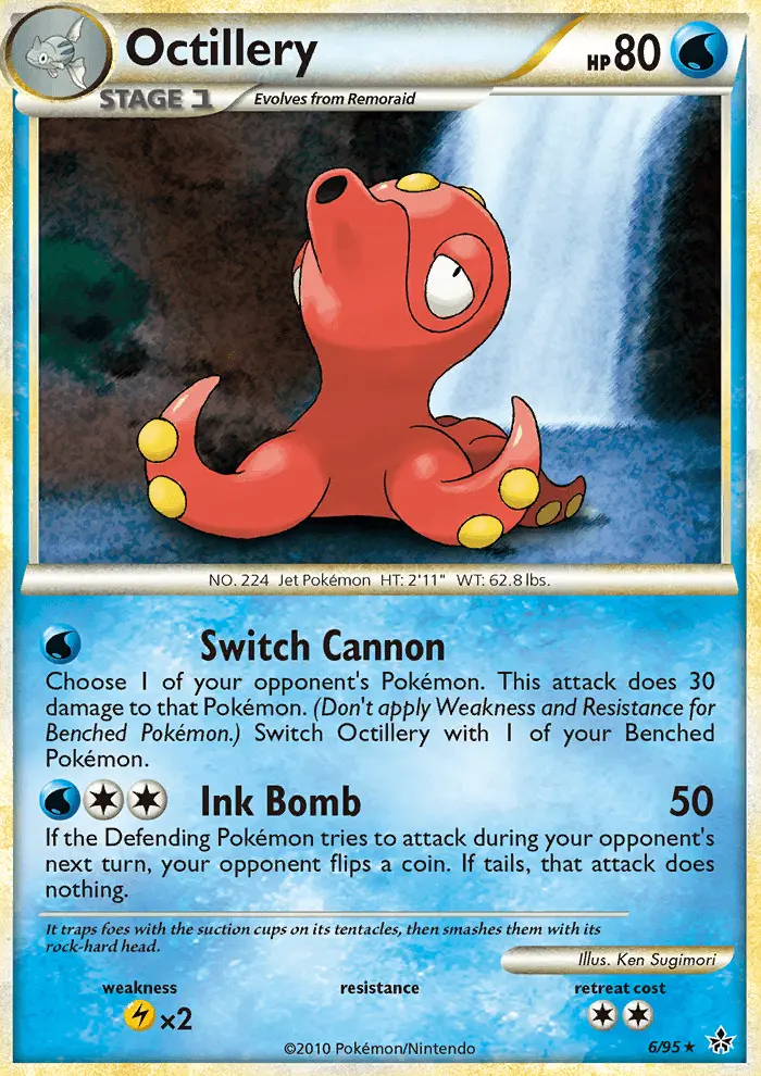 Octillery Rare Holo Pokemon card #6 from Unleashed