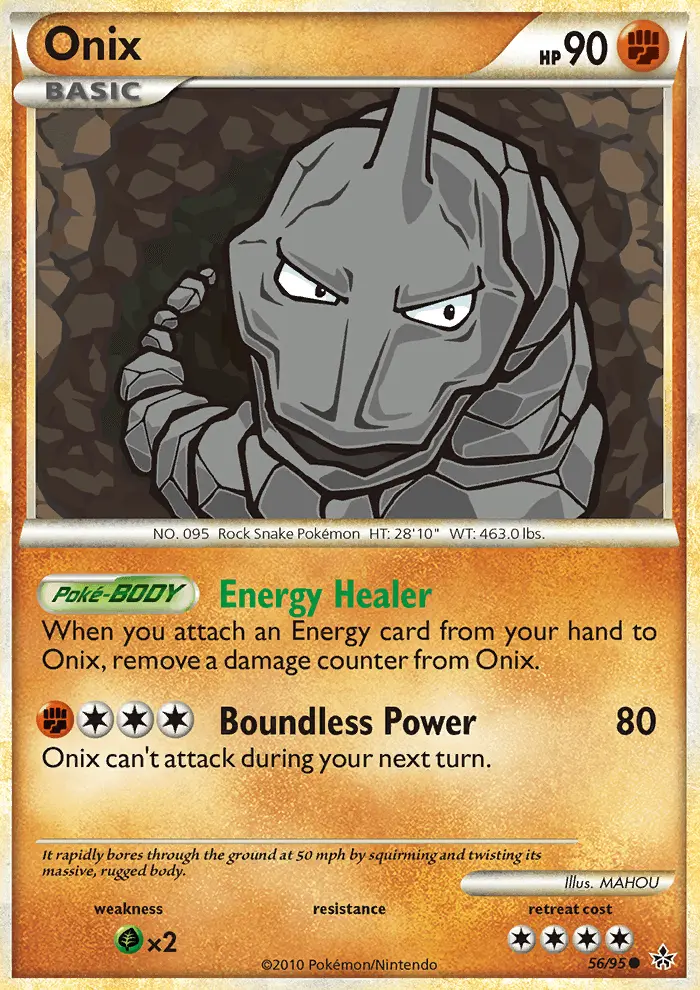 Onix Common Pokemon card #56 from Unleashed