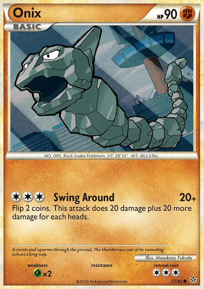 Onix Common Pokemon card #57 from Unleashed